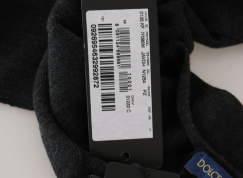 Pre-owned Dolce & Gabbana Scarf Wool Gray Dgloveslondon Wool Wrap 180cm X 27cm Rrp $800