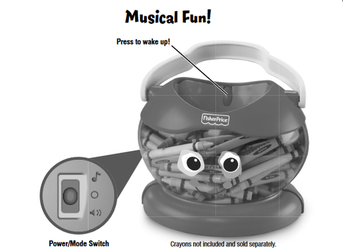 Made by Me Musical Crayon Caddy - Holds over 100 - Encourages & rewards clean up