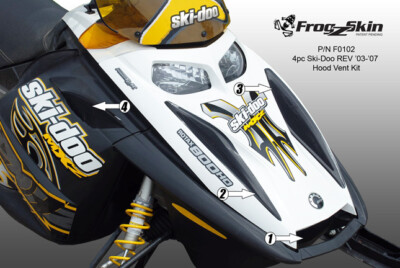 SLP Frogzskin Hood Vent Kit for 2005-2007 Ski-Doo Summit 800 Adrenaline 151