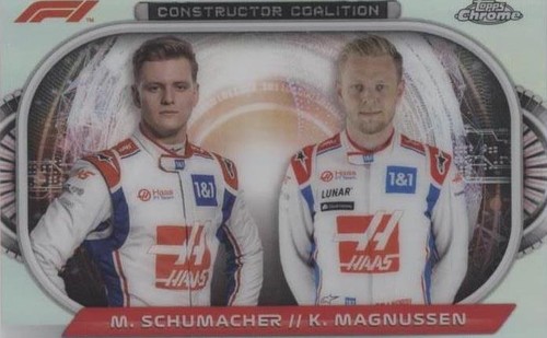 2022 Topps Chrome Formula 1 - Kevin Magnussen Mick Schumacher #CC-HAAS