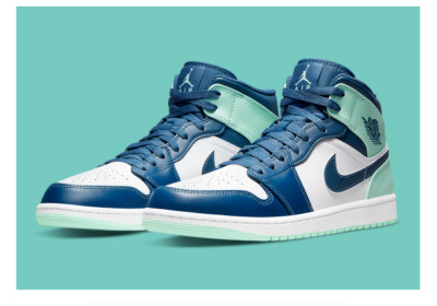 Nike Air Jordan 1 Mid GS BLUE MINT Sizes 4.5Y, 6Y & 6.5Y 554725-413 NWB