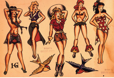 Sailor Jerry Tattoo Art 14 x 11 Photo Print | eBay