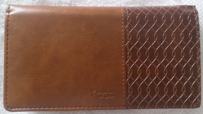 Mens Women's Christian I KNOW THE PLANS JER 29 LUX LEATHER Brown CHECKBOOK COVER