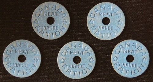 NEEDED TO BUY MEAT CANADA MEAT RATION TOKEN FROM WWII 1939-45