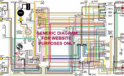 1966 66 Dodge Polara & Monaco Full Color Laminated Wiring Diagram 11'' X 17''