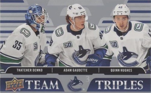 2020-21 Upper Deck - Adam Gaudette Quinn Hughes Thatcher Demko #TT-V1
