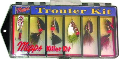Mepps K1D Trouter Lure Kit Assorted Size 0 & 1 Hook Treble