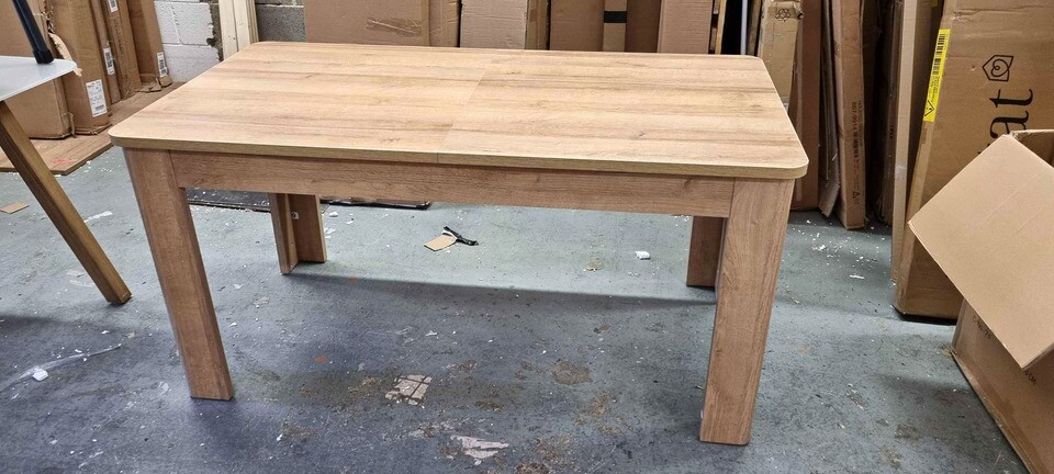 Fully Assembled Habitat Miami Curve Extending Oak Effect Dining Table