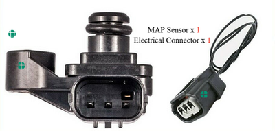 Manifold Pressure MAP Sensor W/Electrical Connector Fits: Acura Honda 2005-2011
