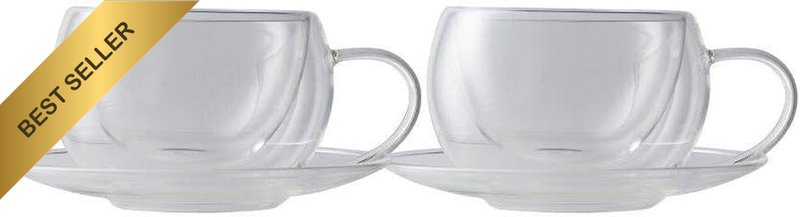 Blend Double Wall Cup & Saucer 270ML Set of 2 Gift Boxed