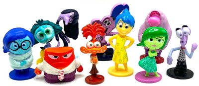 INSIDE OUT 2 Figure Play Set DISNEY PIXAR PVC TOY Joy ANXIETY Fear ANGER Disgust