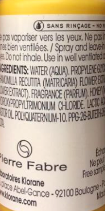 Klorane Blond Highlights Sun Lightening Spray Chamomile & Honey 125 ml Leave-In