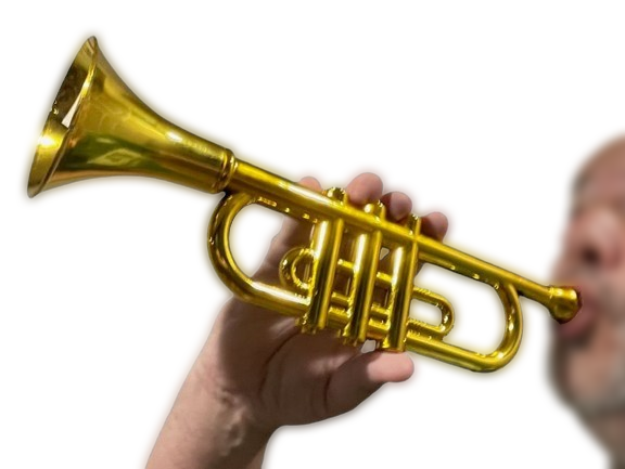 Squeaker BUGLE HORN TOY 13” Plastic Noisemaker Prop Funny Sound Clown Trumpet
