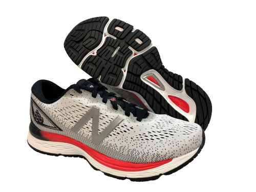 Мужские кроссовки New Balance 880 V9, белый/черный/ярко-красный, 9,5 D(M) США