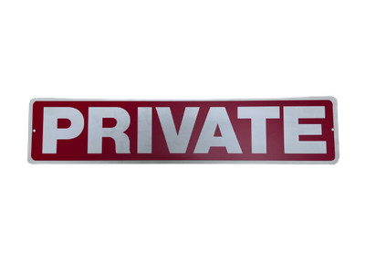Novelty Signs PRIVATE or COMPLAINT DEPARTMENT Heavy Plastic 23'' wide x 5'' tall