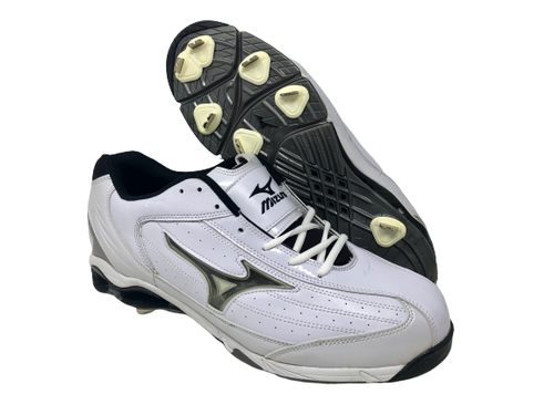 

Мужские бейсбольные бутсы Mizuno с 9 шипами Classic Low G5, белые/черные, 15 D(M) США, White/black
