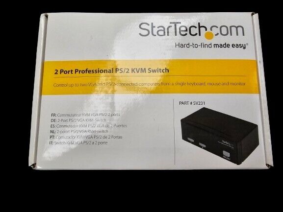 Startech sv231 - 2 Port Professional PS/2 KVM Switch