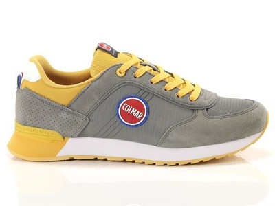Scarpe sportive uomo Colmar Travis Authentic 013 grigio giallo