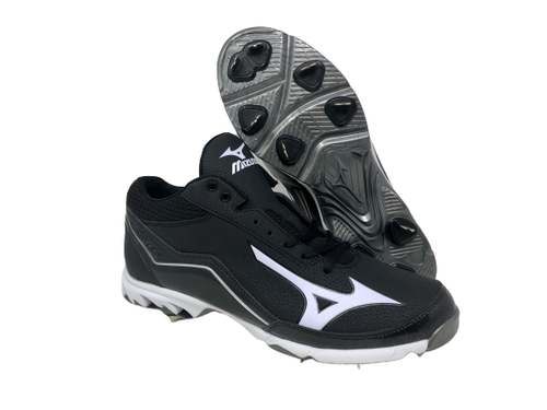 Мужские бейсбольные бутсы Mizuno 9-Spike Swagger Mid, черный/белый, 12,5 дм (м) США