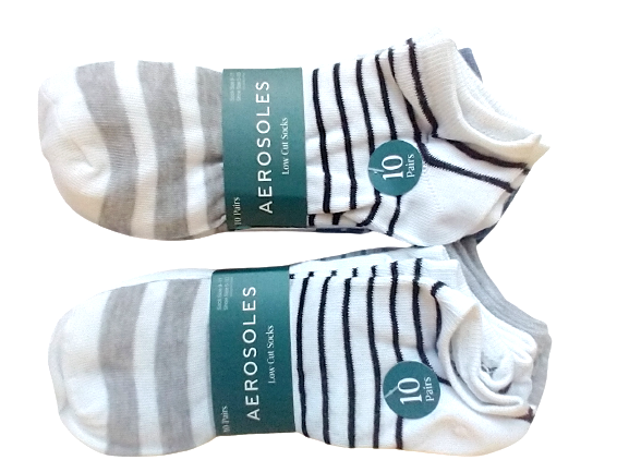 Aerosoles Womens Low Cut Socks, Multi Color, Size 5 - 10, Lot of 20, NWT