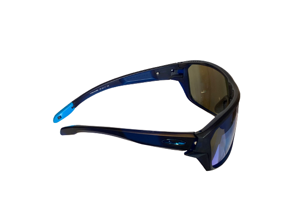 Pre-owned Oakley 0oo 9416 Split Shot 941604 Matte Translucent Blu Polarized Sunglasses In Prizm Sapphire