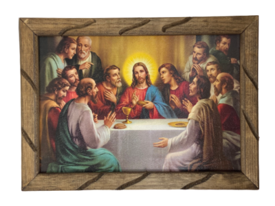 ÚLTIMA CENA IMAGEN  CUADRO RUSTICO 13”X18”, New