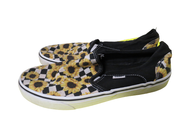 Sunflower checkered vans slip on new arrivals