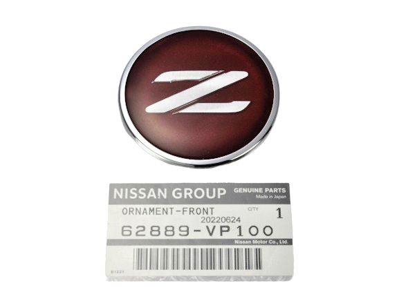 Nissan Genuine 300ZX Fairlady Z Bonnet Hood Red Emblem Badge