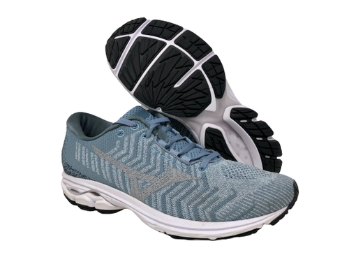 

Женские беговые кроссовки Mizuno Wave Rider 23 WAVEKNIT, синий туман/пар, 6 B(M) США, Blue fog/vapor blue