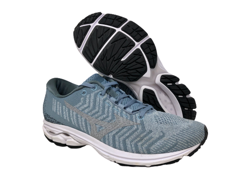 Женские беговые кроссовки Mizuno Wave Rider 23 WAVEKNIT, синий туман/пар, 6 B(M) США