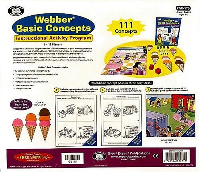 Webber Basic Concepts Instructional Activity Program Reproducible Pictures &...
