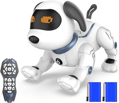 HBUDS Robot Dog Toys for Kids Remote Control Stunt Programmable Robot Puppy T...