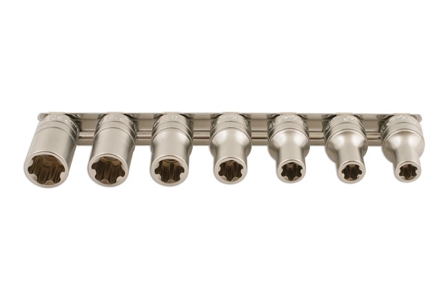BRAND NEW TORX PLUS STAR 7 PIECE SOCKET SET 10EP 11EP 12EP 14EP 16EP 18EP 20EP