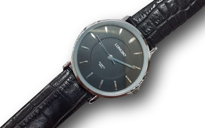 Orologio Da Polso Uomo 8860L Analogico Quarzo Classico Pelle Nero Qua Nero lac