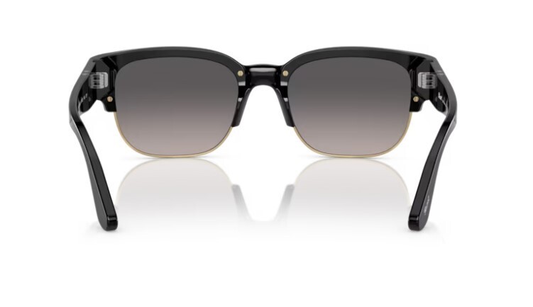 Pre-owned Persol 0po3319s Tom 95/m3 Black/grey Gradient Polarized Unisex Sunglasses