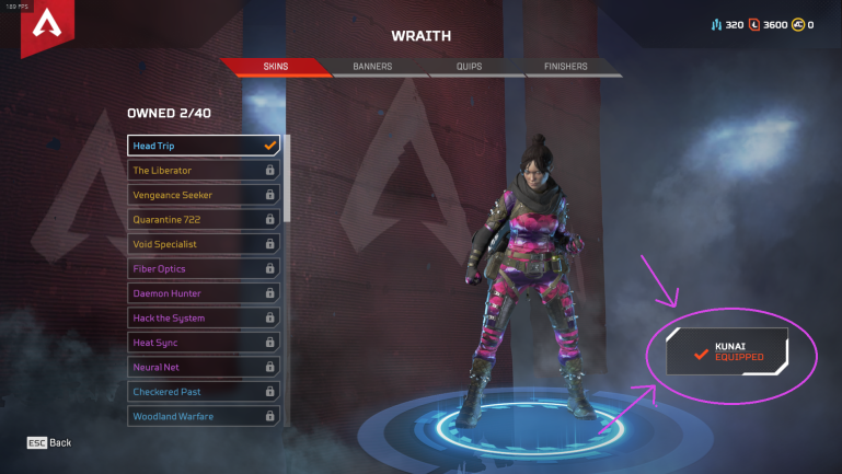 APEX LEGENDS ACCOUNT WRAITH HEIRLOOM SET VERY RARE SET
