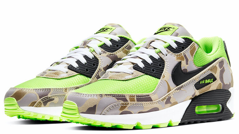 Pre-owned Nike Air Max 90 Sp "green Camo" Ghost Green/duck Camo Cw4039-300 Size 10 In Multicolor