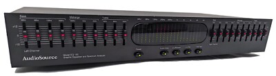 AudioSource Model EQ 100 Graphic Equalizer and Spectrum Analyzer (Black) TESTED