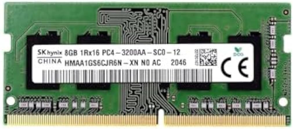 SK Hynix 32Gb 2x 16GB SODIMM DDR4 3200 PC4 1Rx16 HMAA2GS6CJR8N-XN