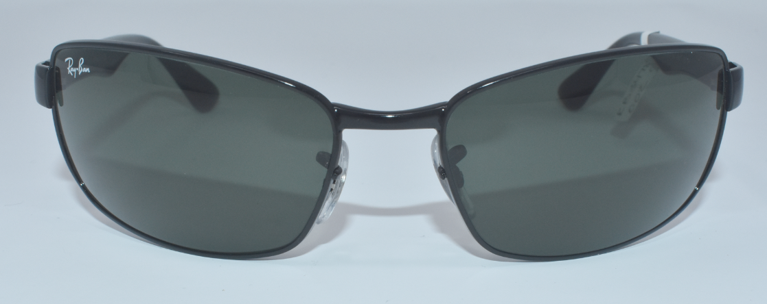 NEW RAY BAN SUNGLASSES RB3478 002 GLOSSY BLACK / GREEN CLASSIC 60-17-130