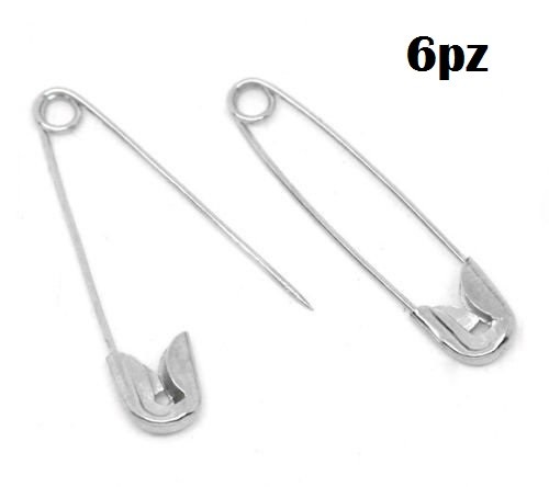 Set 6 Pezzi Spille Da Balia Spilli Fermaglio Fermi dfh