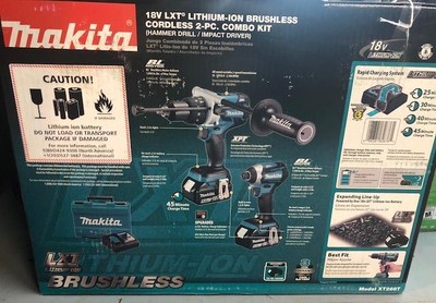 Makita XT268T 18V LXT Lithium-Ion Brushless Cordless 2-Pc. Combo Kit- 5Ah. -New