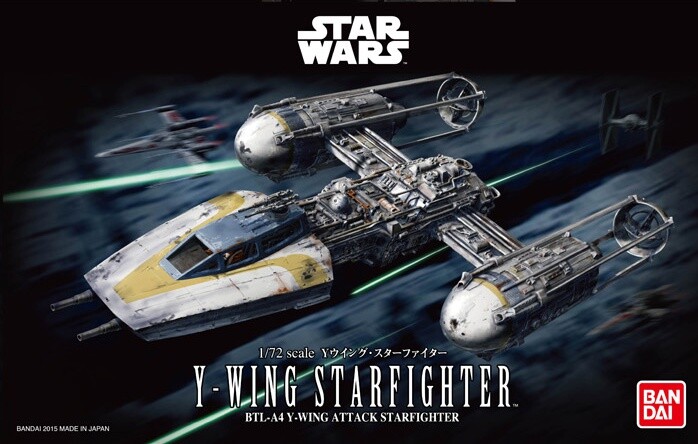 Bandai Star Wars Y-wing Starfighter 1/72 Scale Model Kit The