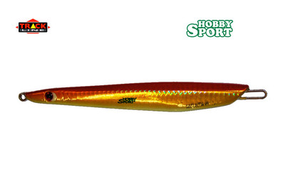 VERTICAL JIG KNIFE 150 GR COL. KJ04 ORANGE HOLO - PINK TRACK LINE PESCA CERNIA