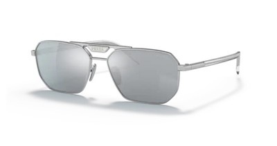 Pre-owned Prada Pr 58ys 1bc02r Silver Blue Mirror Silver 80 57 Mm Men's Sunglasses