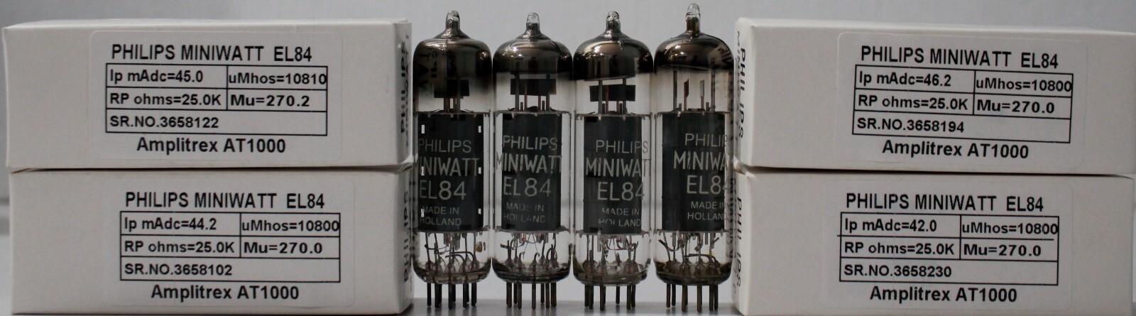 EL84 PHILIPS MINIWATT MADE IN HOLLAND AMPLITREX TESTED 1 MQ