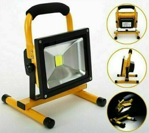 Faro Led Ricaricabile 50w Faretto Batterie Luce Fredda Portatile sus