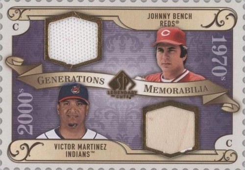 2009 SP Legendary Cuts - Johnny Bench Victor Martinez #GM-JV