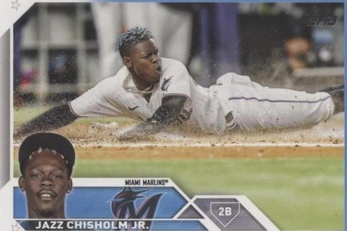 2025 Topps Series 1 Jazz Chisholm Jr. Sandglitter Parallel