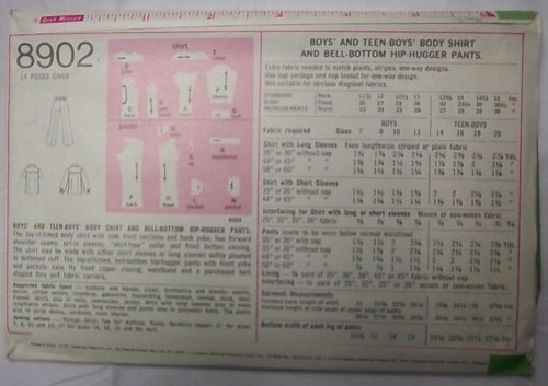 Boys Shirt & Pants #8902 Size 14 Simplicity Pattern Un-Cut 1970